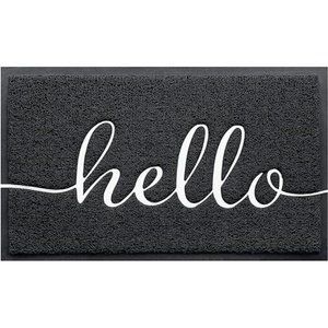 Hello Door Mat Durable Low Profile Floor Mat Non Slip Indoor Outdoor 32x20 Rug